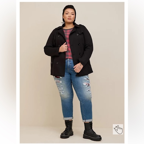 Torrid Fleece Peacoat Jacket Size 2X NWT - Picture 3 of 4